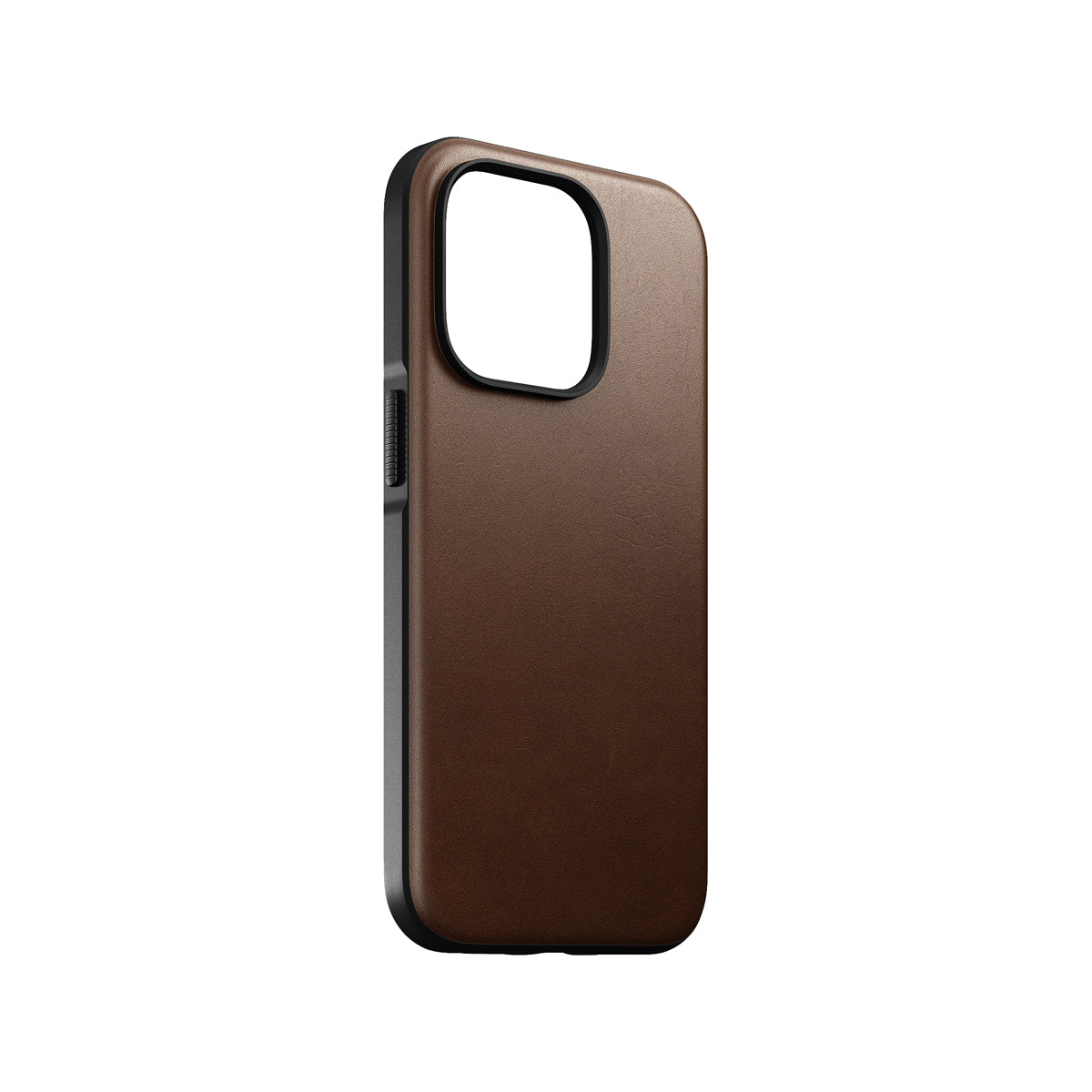 Nomad Modern Leather Phone Case for iPhone 14 Pro - Rustic Brown Normal Leather.