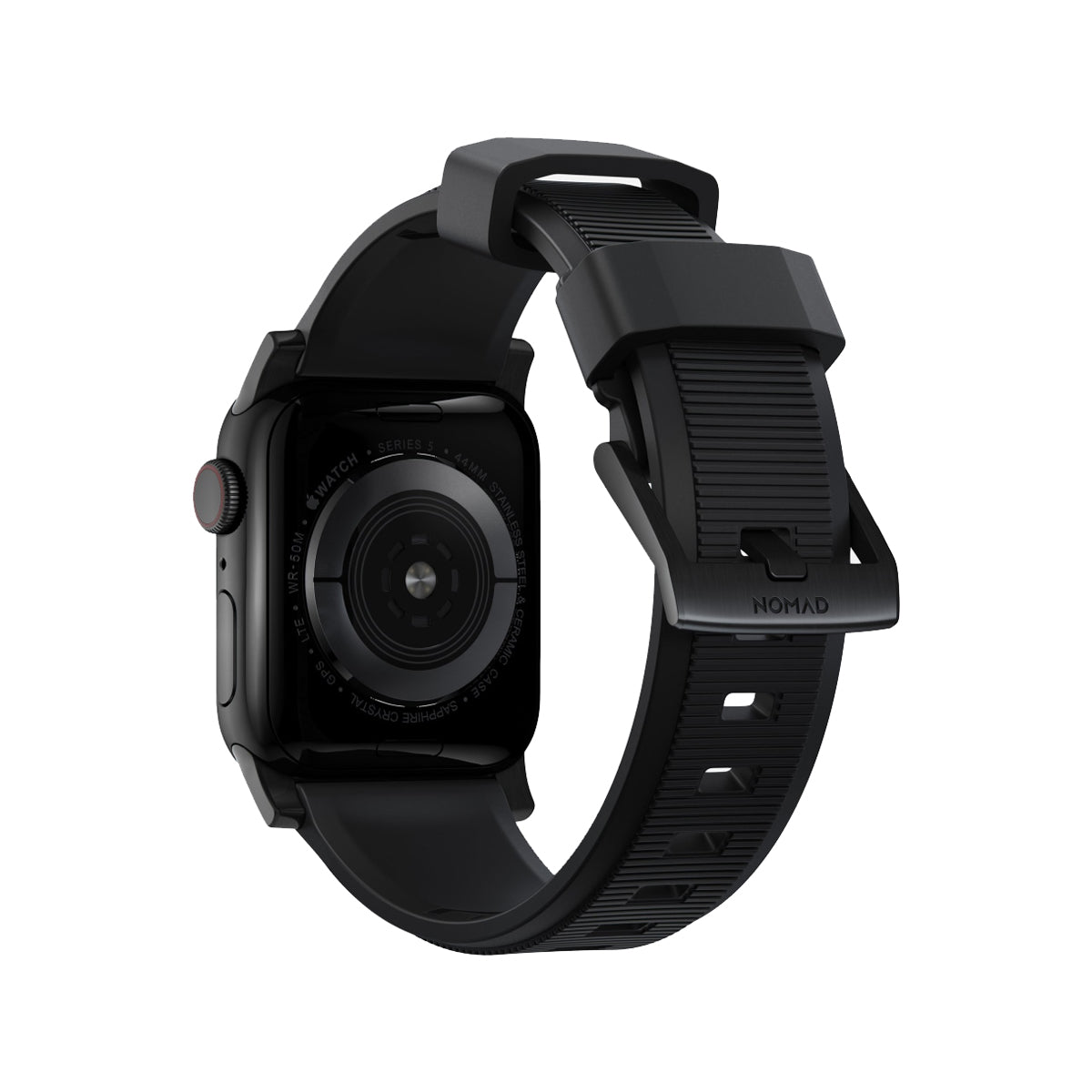 Nomad Apple Watch 41mm Rugged Band - Black Hardware.