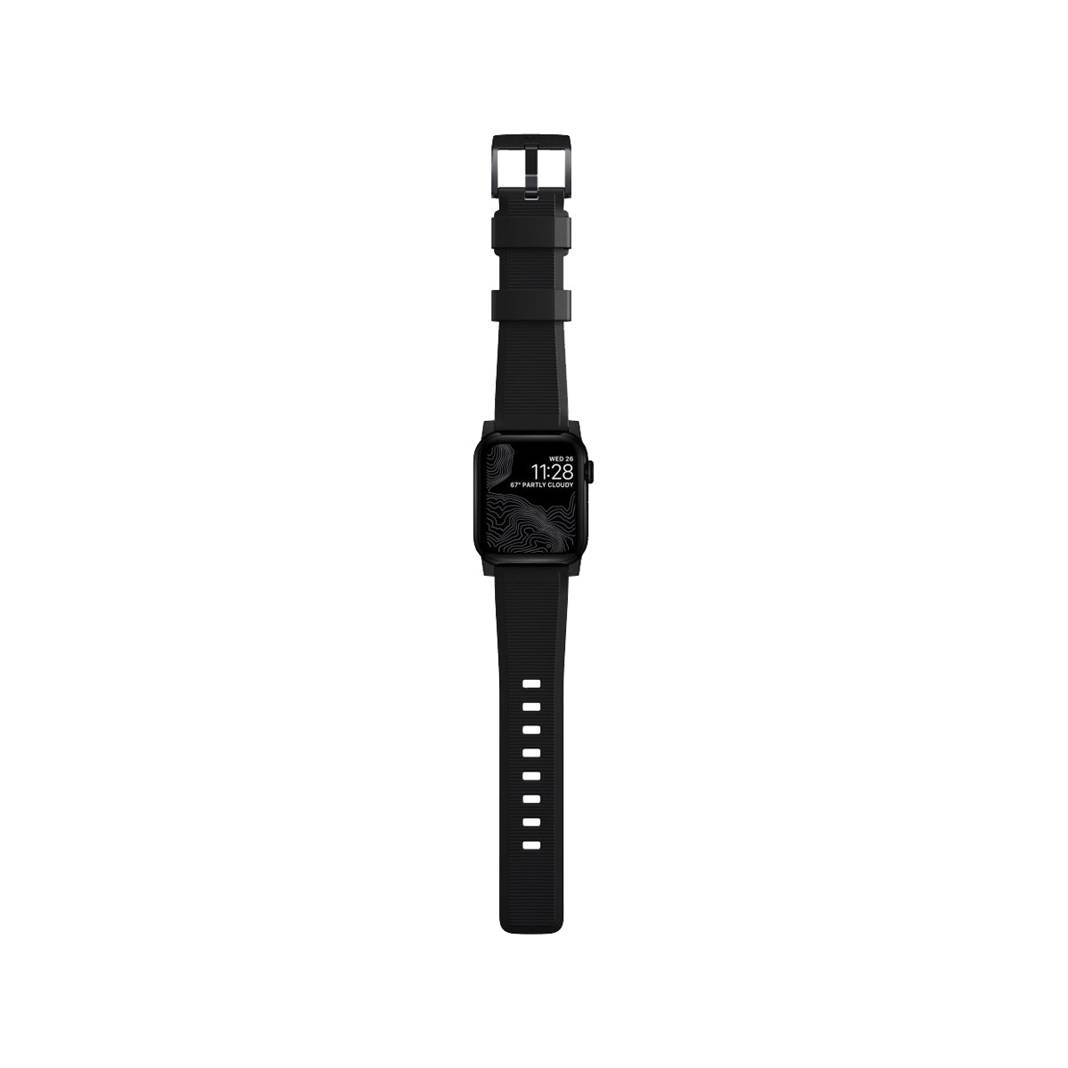 Nomad Apple Watch 41mm Rugged Band - Black Hardware.