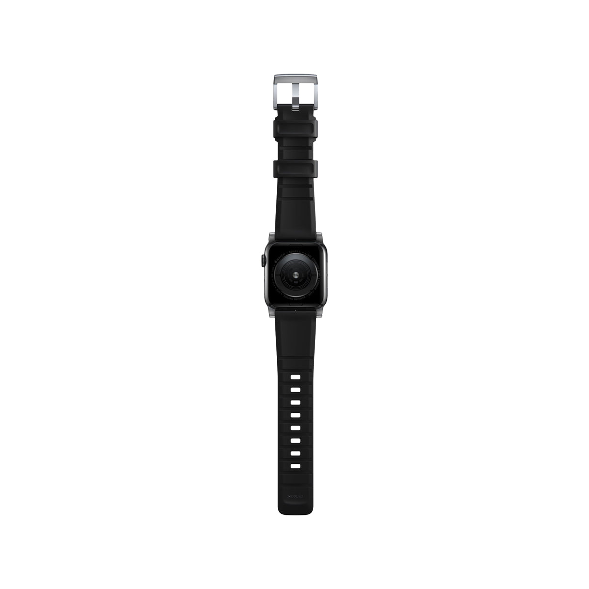 Nomad Apple Watch 41mm Rugged Band - Silver Hardware.