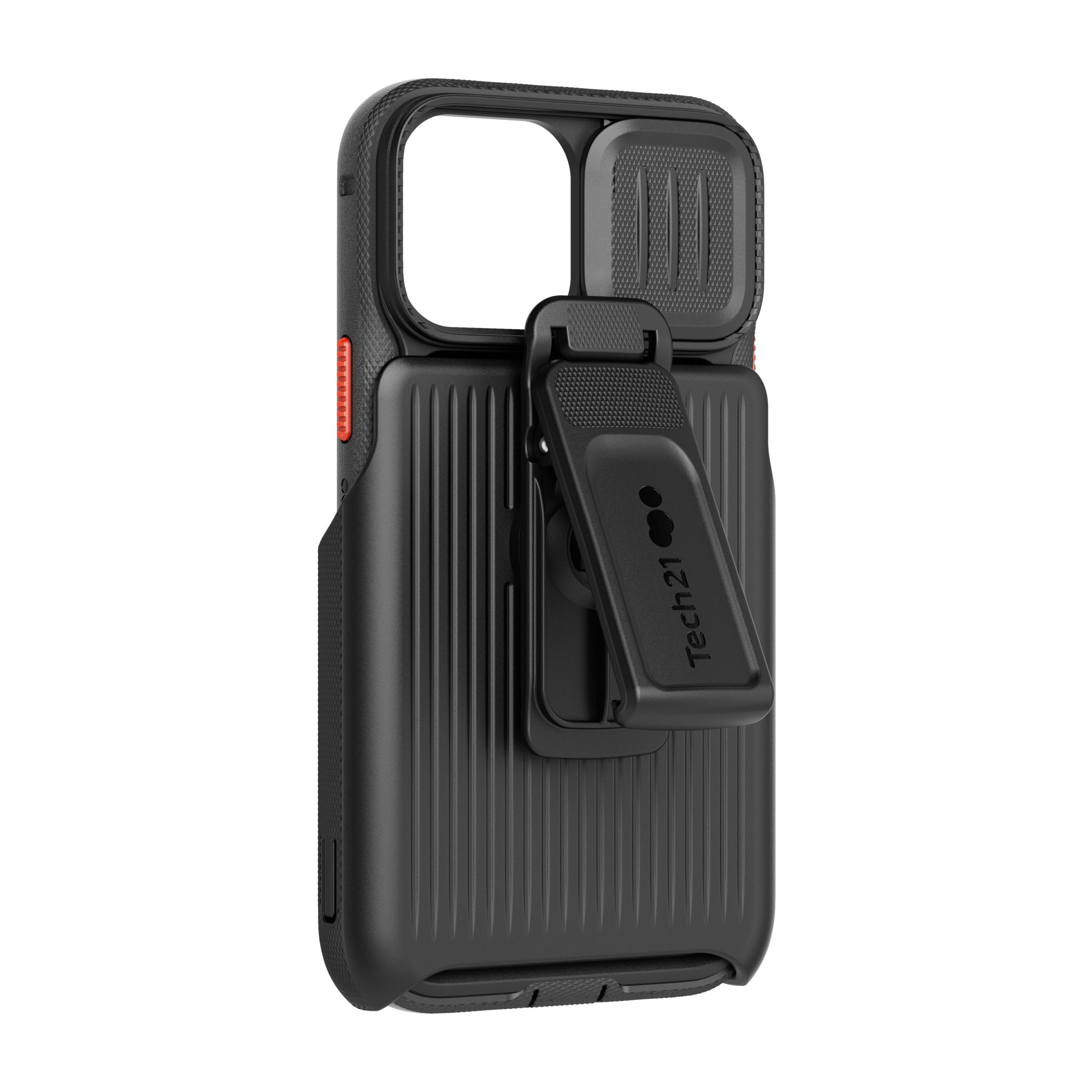 Tech21 EvoMax Phone Case with Holster for iPhone 13 Pro Max - Off Black.