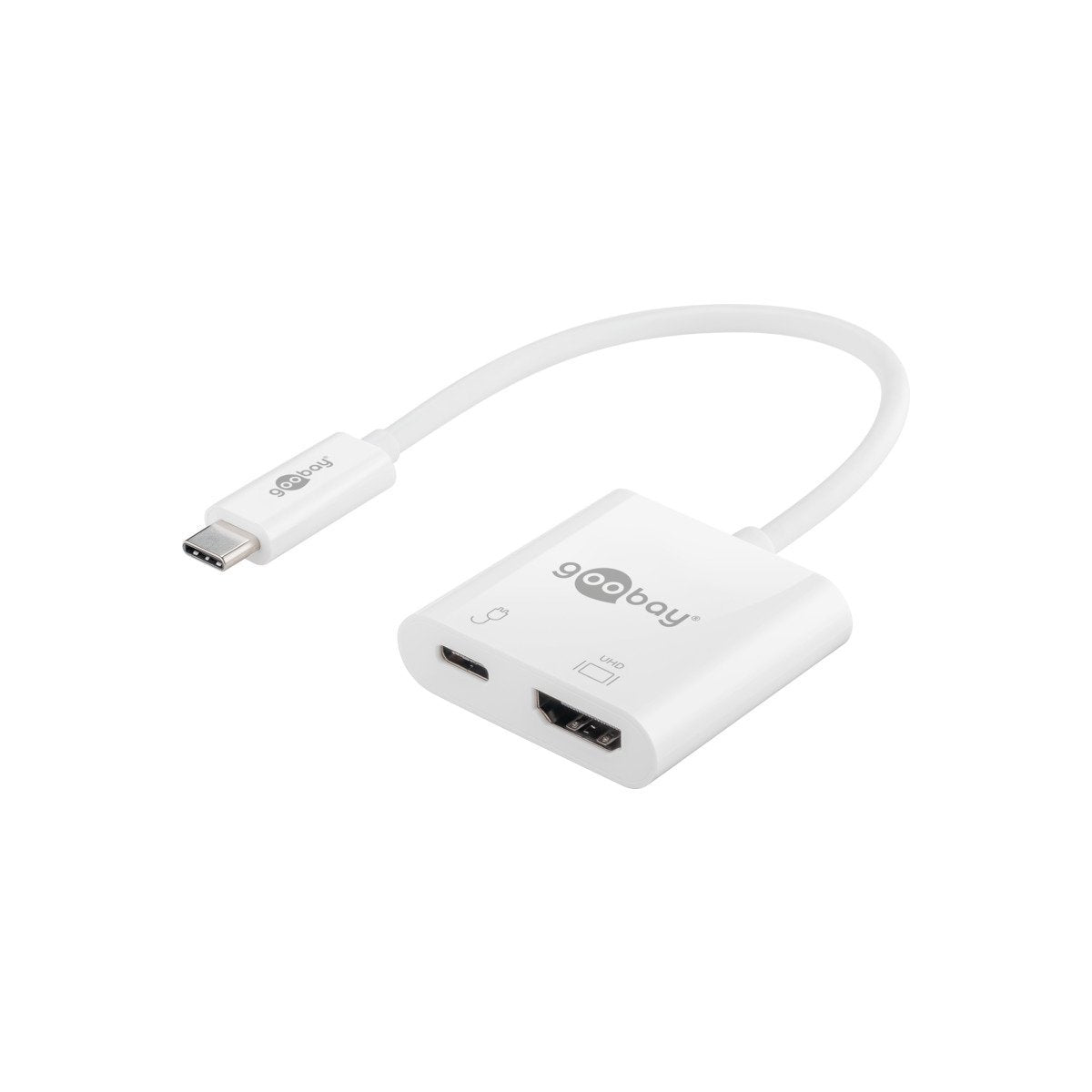 Goobay USB-C HDMI adapter (4k 60 Hz)3A/60W white - Adapter - Techunion -