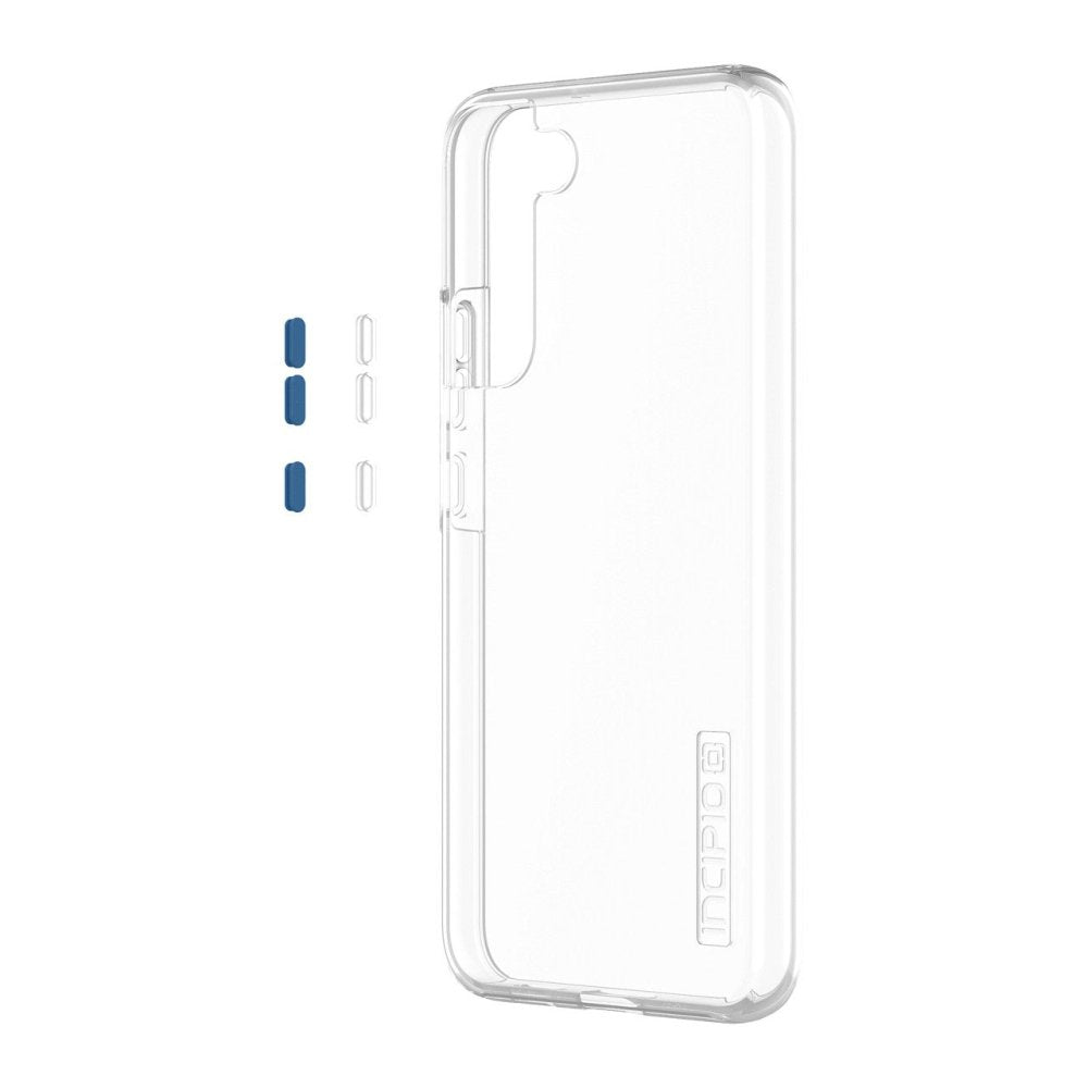 Incipio DualPro Classic+ for Samsung Galaxy S22+ - Clear with Clear & Alantic Blue Buttons - Phone Case - Techunion -