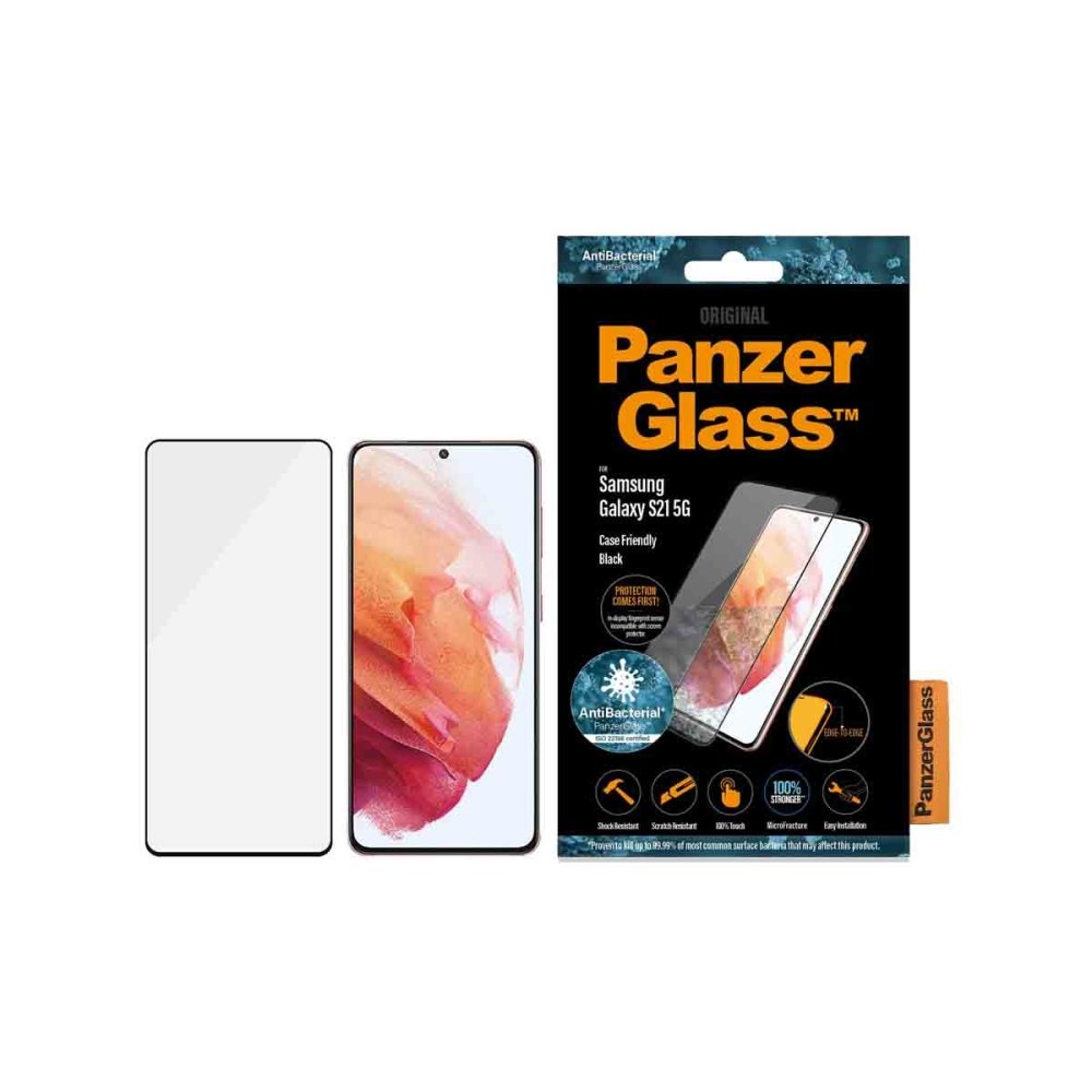 PanzerGlass Case Friendly AntiBac Phone Screen Protector for Samsung GS21 - Clear - Phone Screen Protector - Techunion -
