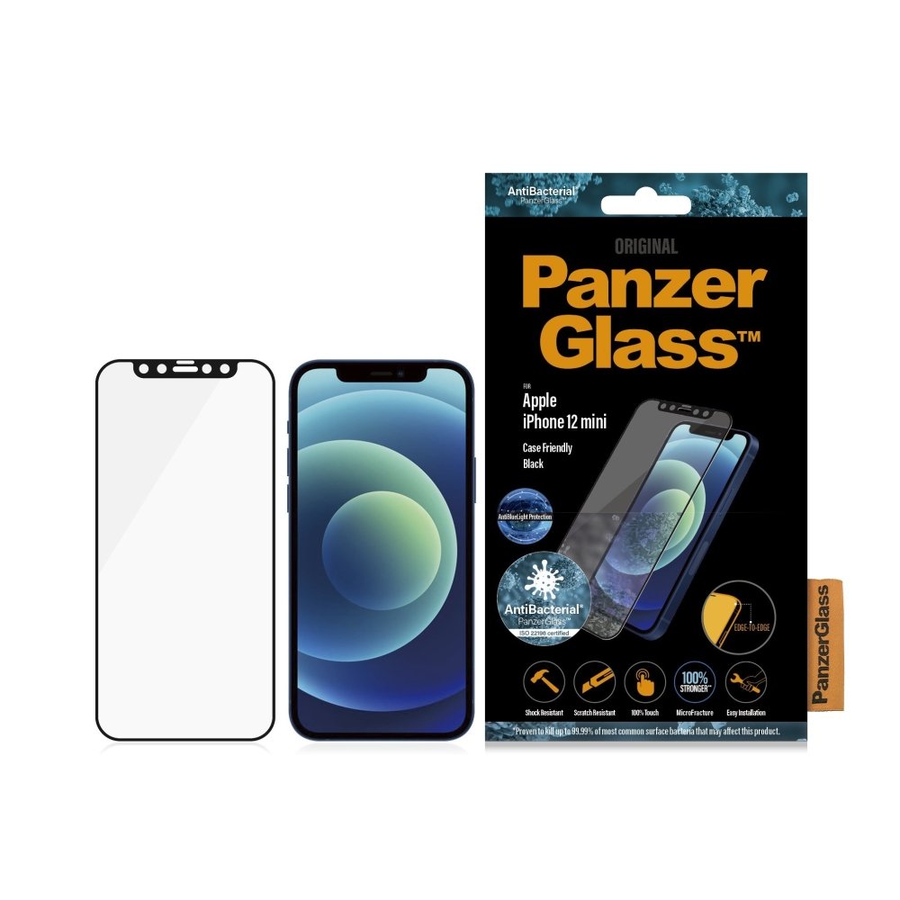 PanzerGlass - iPhone 12 mini -Anti Bluelight / Case Friendly - Screen Protector - Techunion -