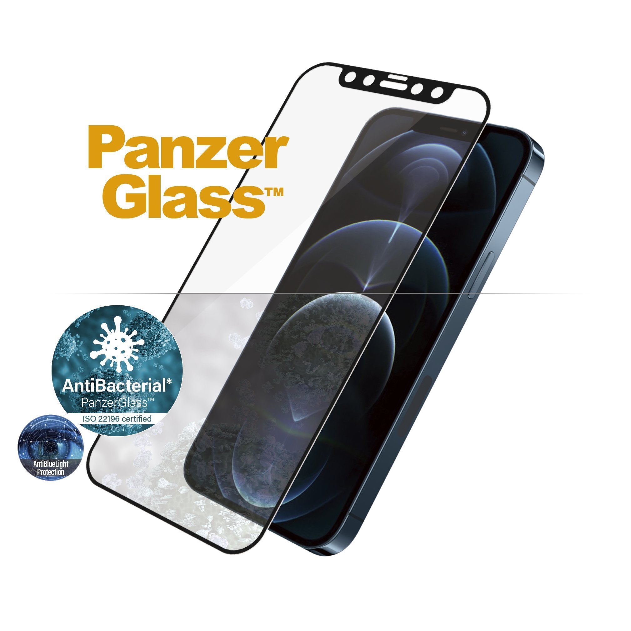 PanzerGlass - iPhone 12 Pro Max - Anti Bluelight CF Black - Screen Protector - Techunion -