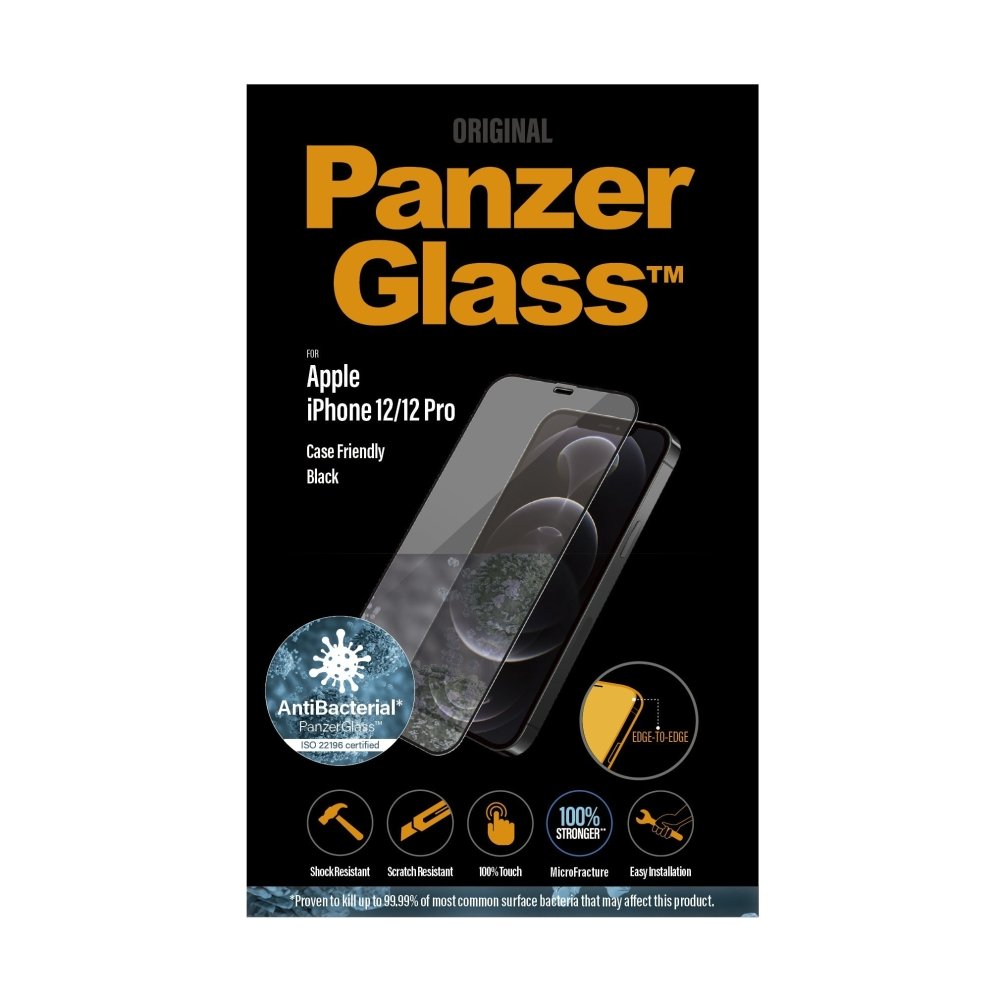 PanzerGlass - iPhone 12/12 Pro - CaseFriendly - Screen Protector - Techunion -