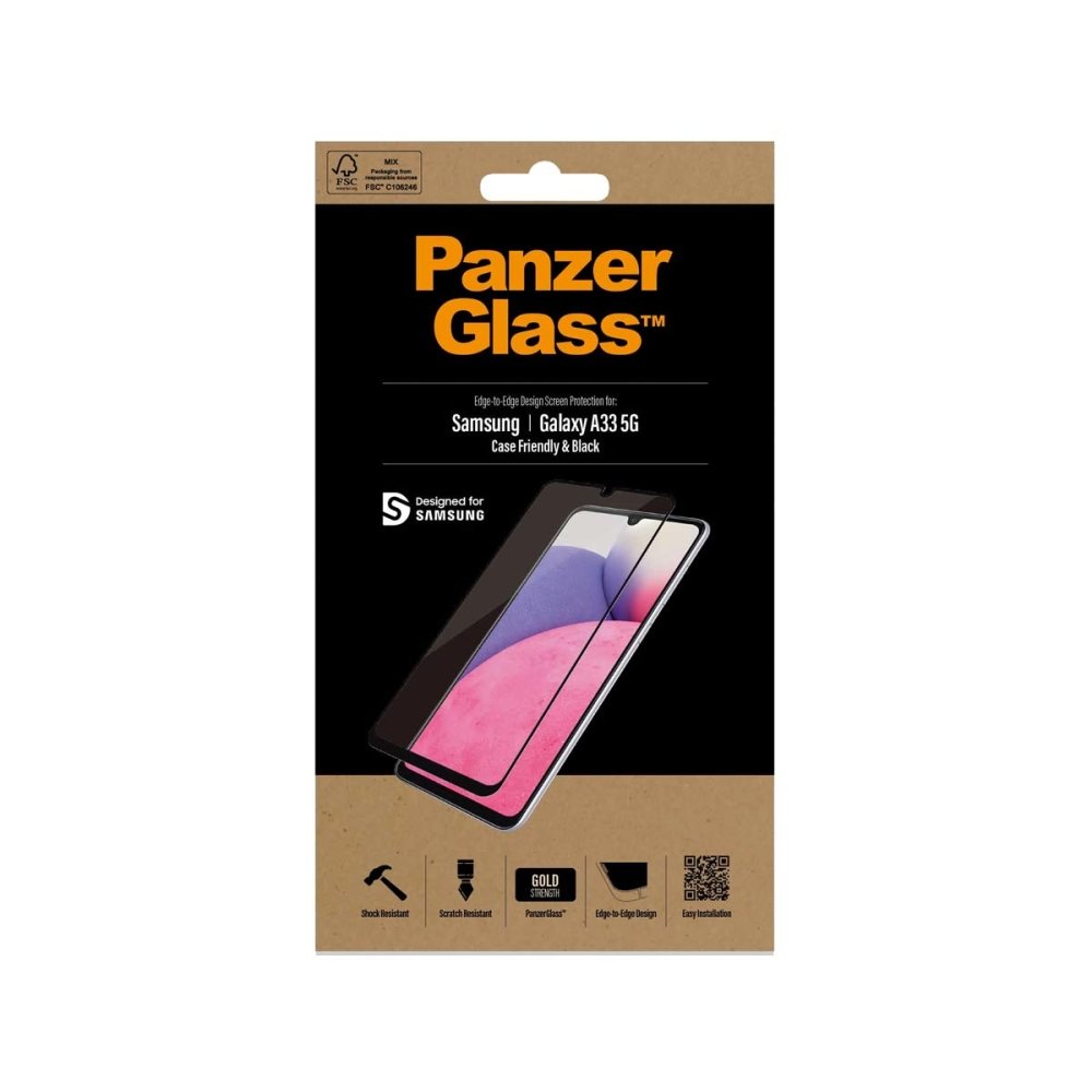 PanzerGlass Screen Protector for Samsung A33 5G - Black - Screen Protector - Techunion -
