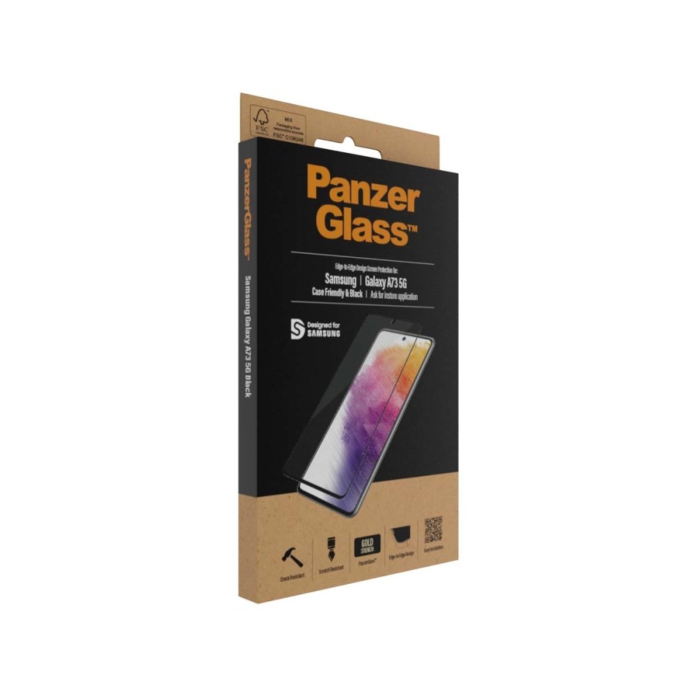 PanzerGlass Screen Protector for Samsung A73 5G - Black - Screen Protector - Techunion -