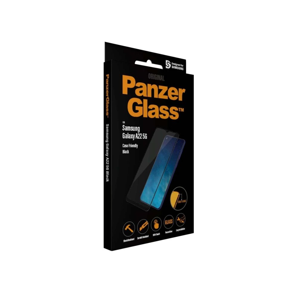 PanzerGlass Screen Protector for Samsung Galaxy A22 5G - Black - Screen Protector - Techunion -