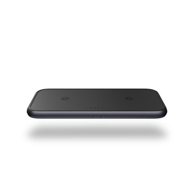 ZENS Aluminium Dual Wireless Charger 10W (2-1 Charger) - Wireless Charger - Techunion -